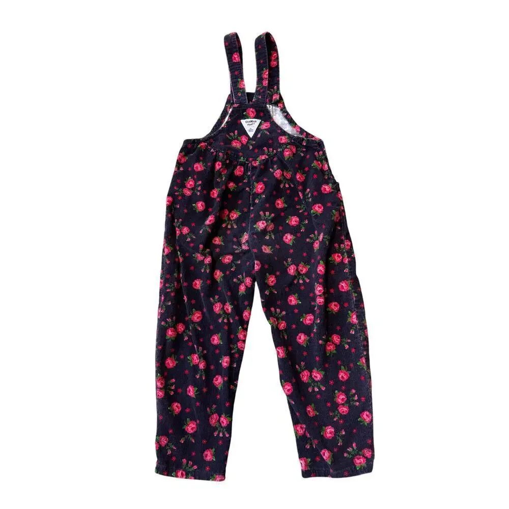 OshKosh B'gosh Girls Corduroy Overalls size 5, Vintage 90's